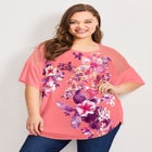 Mixed Media Floral Print Top image number null