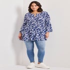 Keyhole Bell Sleeve Tunic image number null