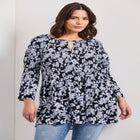 Keyhole Bell Sleeve Tunic image number null