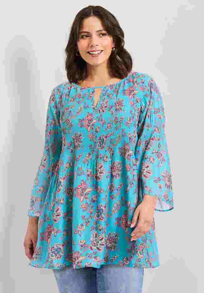 Keyhole Bell Sleeve Tunic image number 0