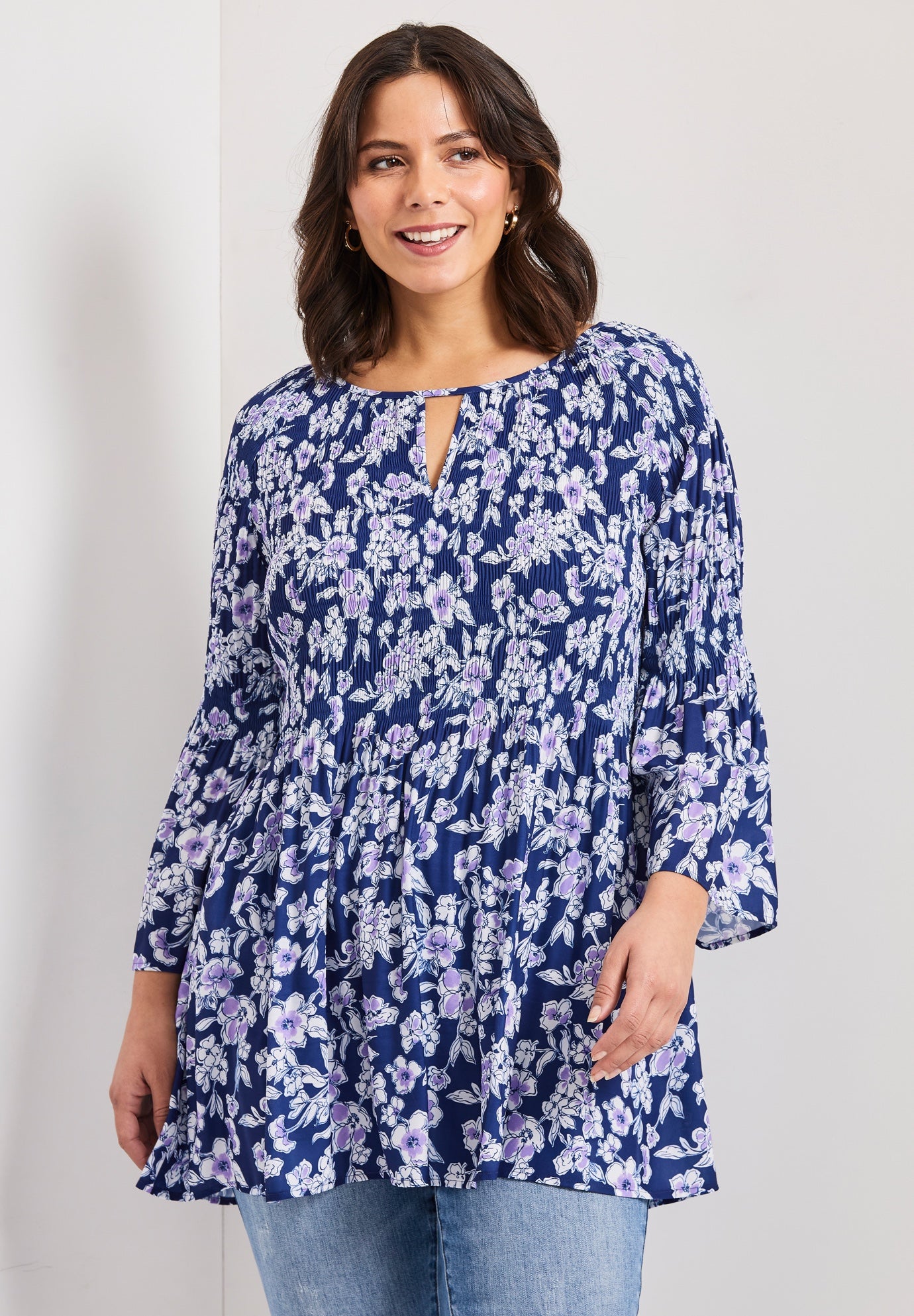 Keyhole Bell Sleeve Tunic image number 0