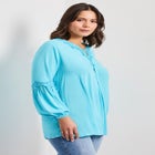 Crochet Lace Trim Top image number null