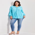 Crochet Lace Trim Top image number null