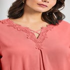 Crochet Lace Trim Top image number null