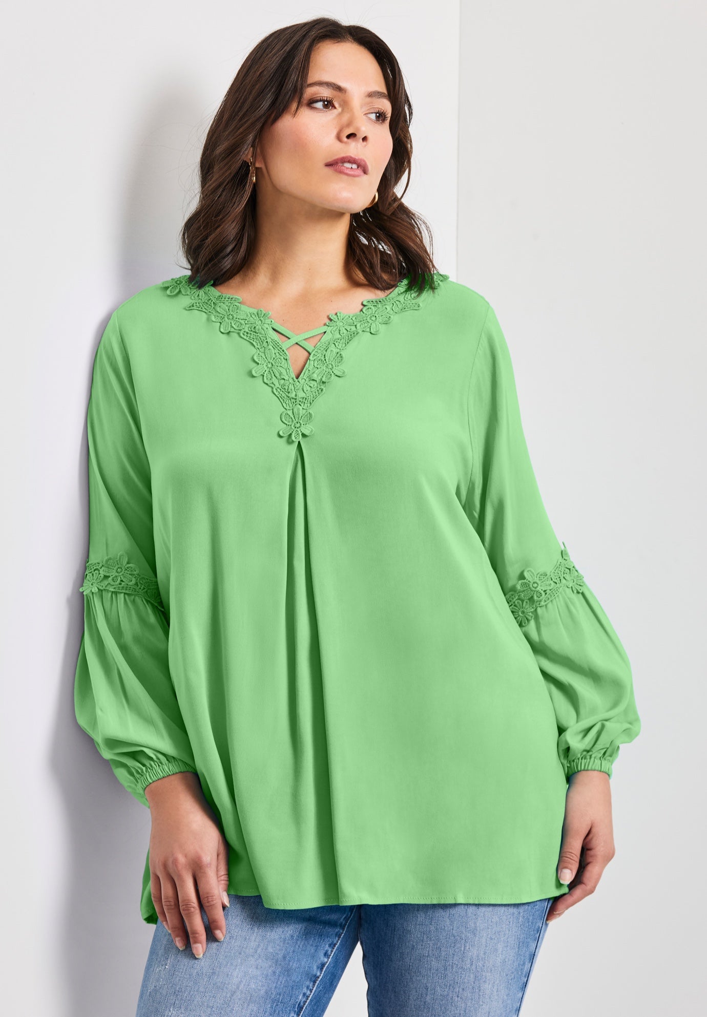 Crochet Lace Trim Top image number 0