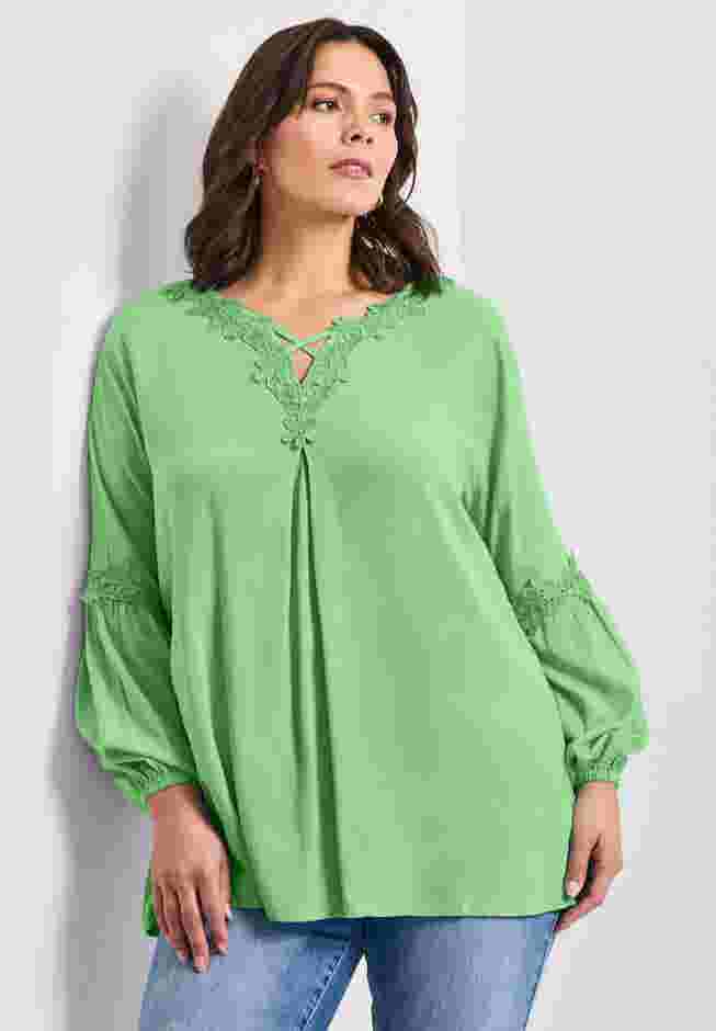 Crochet Lace Trim Top image number 0