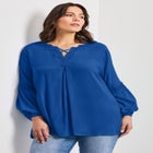 Crochet Lace Trim Top image number null