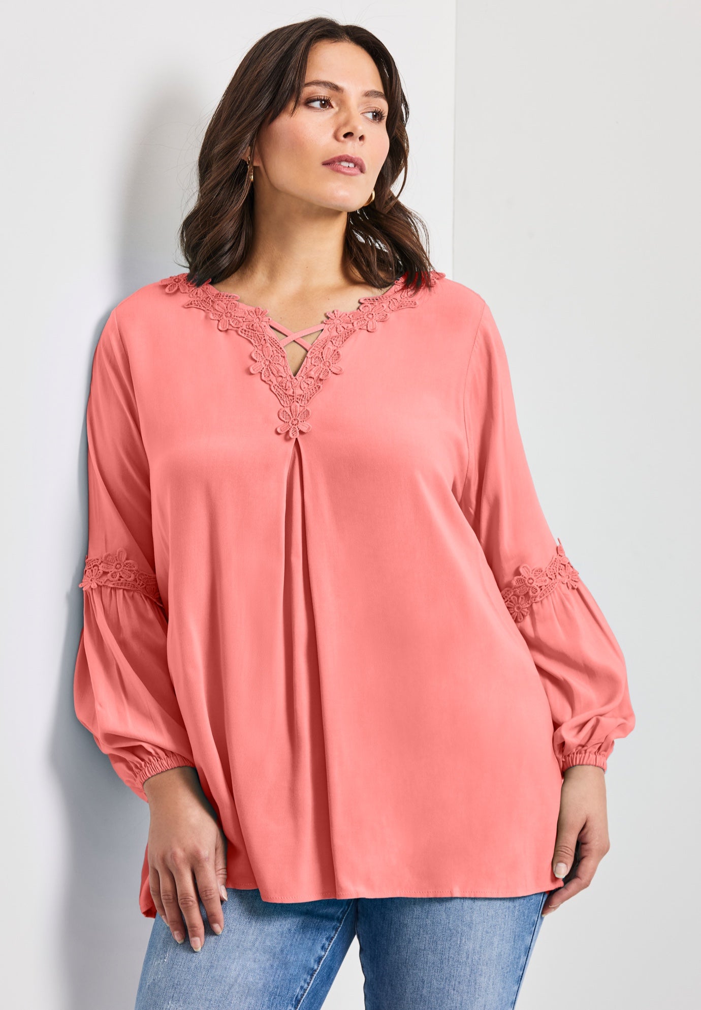 Crochet Lace Trim Top image number 0