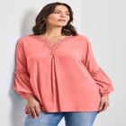 Crochet Lace Trim Top image number null