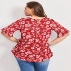 Crew Ruffle Hem Top image number null