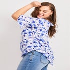 Crew Ruffle Hem Top image number null