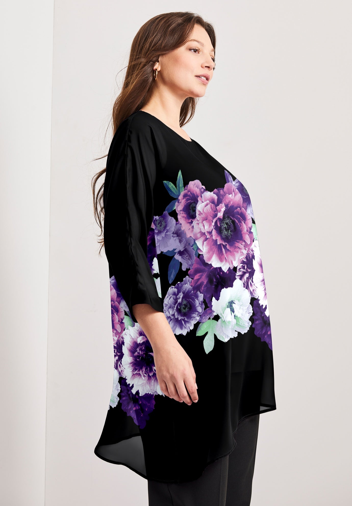 Printed Asymmetric Blouse image number 2