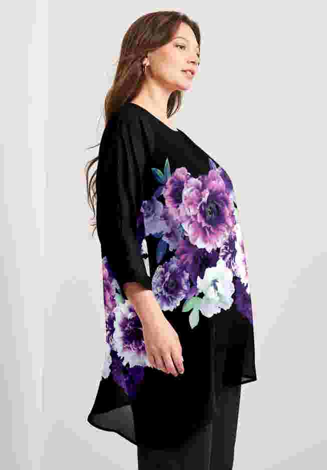 Printed Asymmetric Blouse image number 2