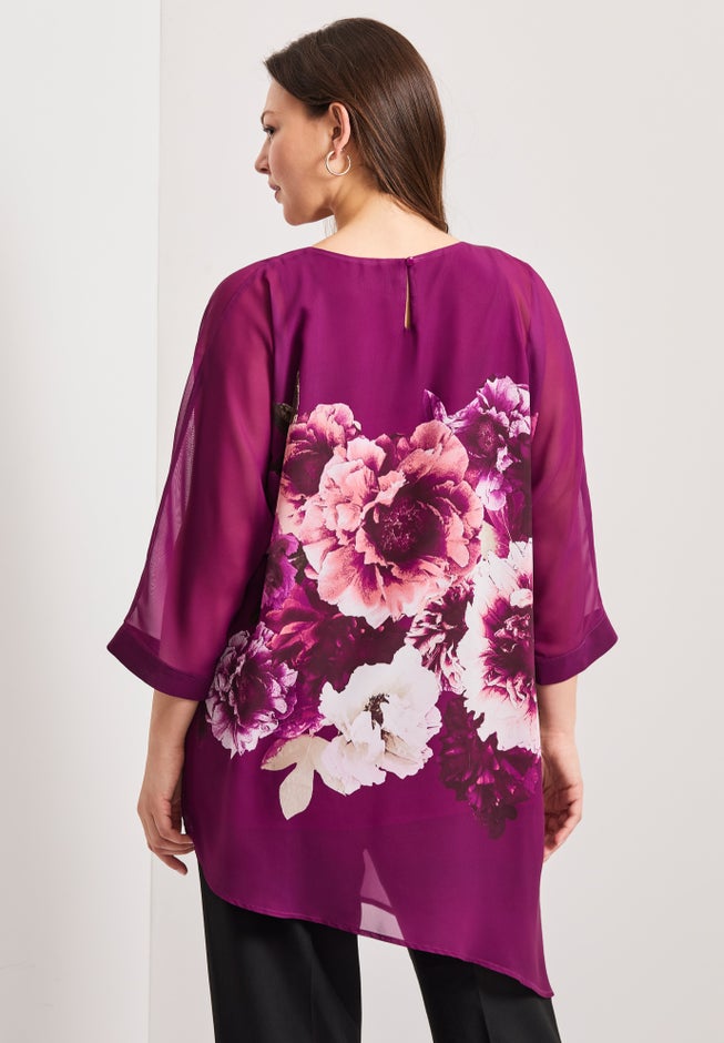 Printed Asymmetric Blouse image number 1