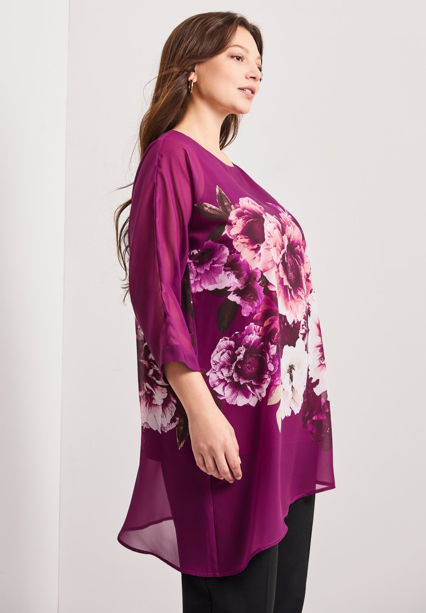 Printed Asymmetric Blouse image number 2