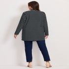 Striped Cascade Cardigan image number null