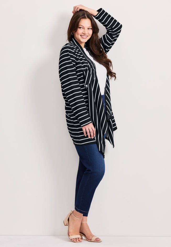 Striped Cascade Cardigan image number 2