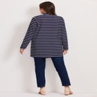 Striped Cascade Cardigan image number null