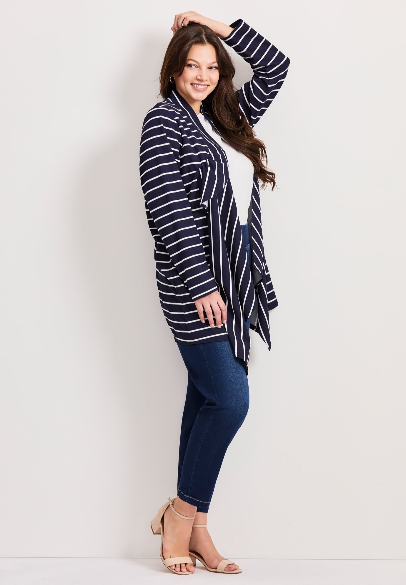 Striped Cascade Cardigan image number 2