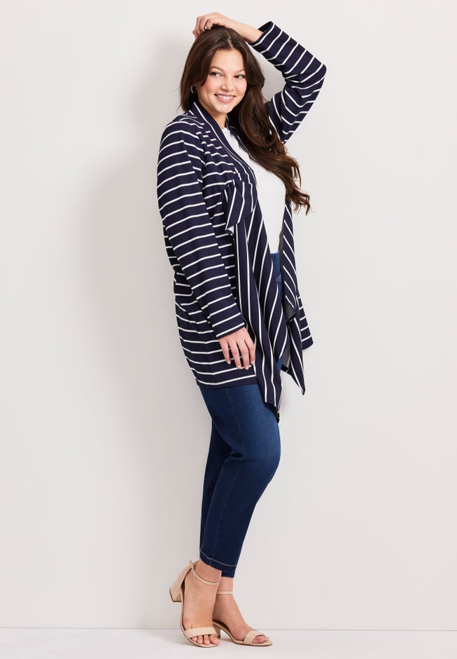 Striped Cascade Cardigan image number 2