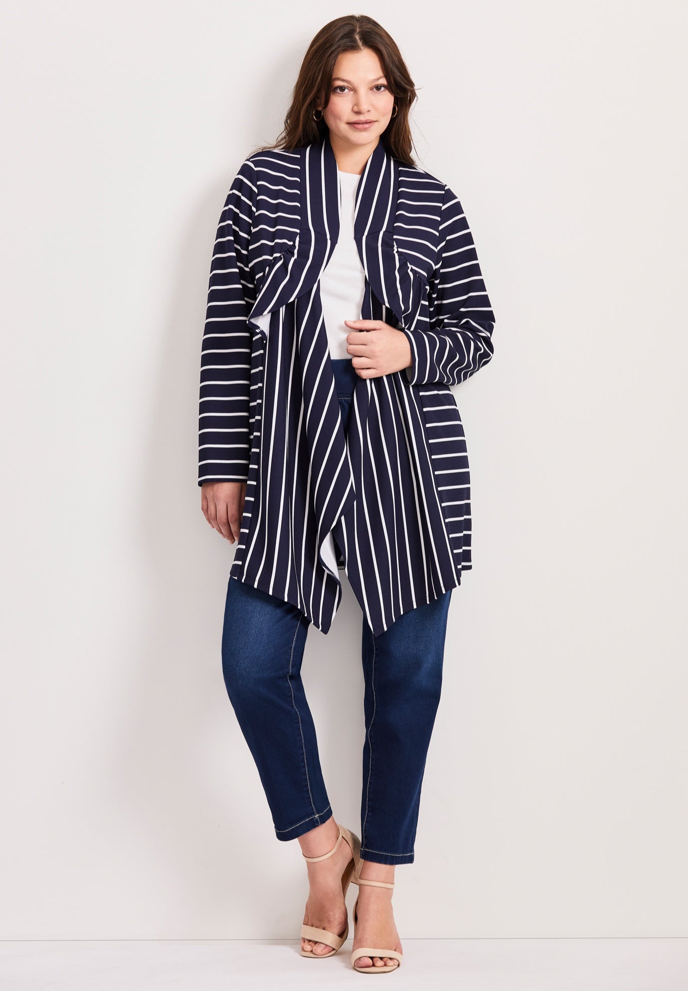 Striped Cascade Cardigan image number 0