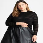 Sheer Stripe Top image number null