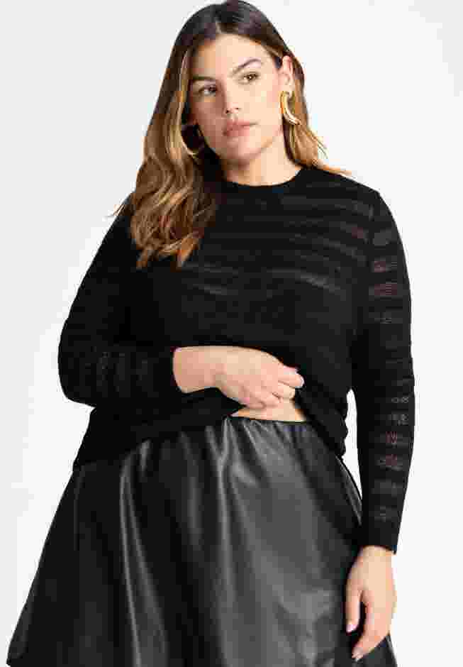Sheer Stripe Top image number 1