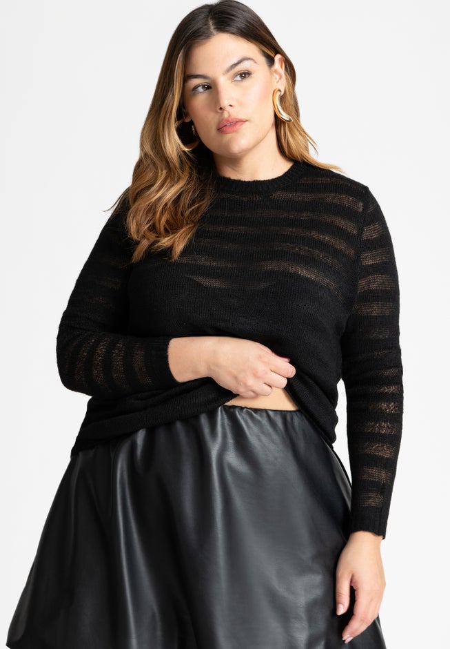 Sheer Stripe Top image number null