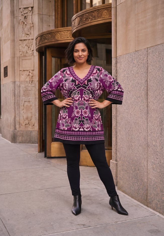 Scarf Print Tunic image number 4