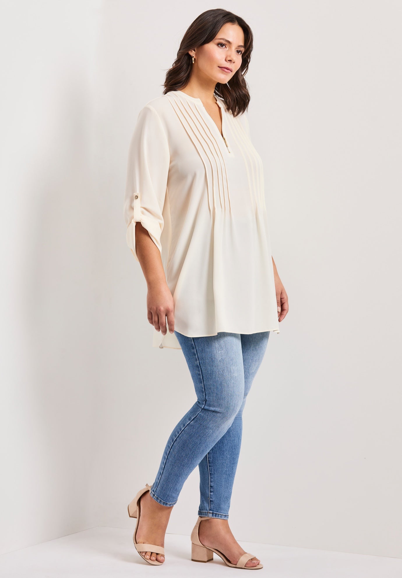 Roll Tab Zip Front Tunic image number 2