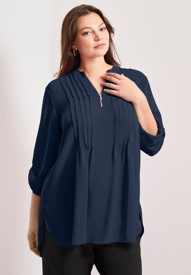 Roll Tab Zip Front Tunic image number 3