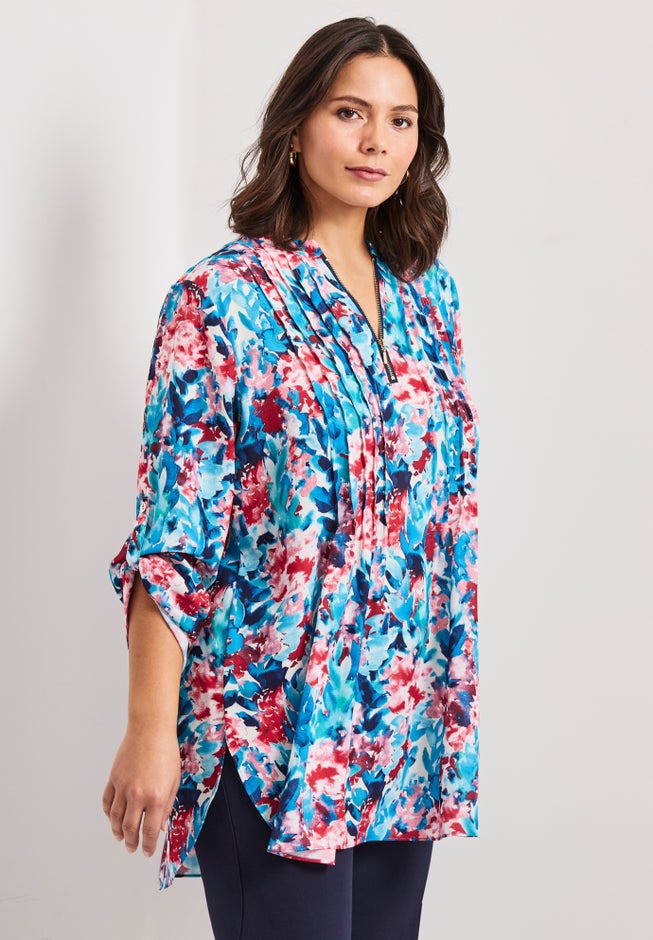 Roll Tab Zip Front Tunic image number 2