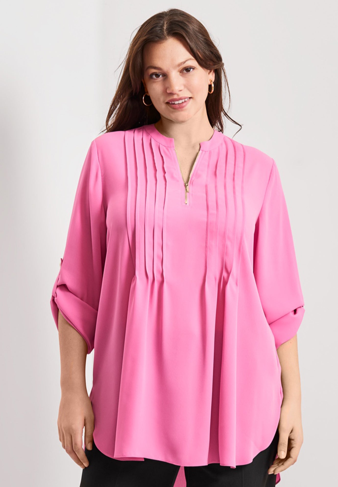 Roll Tab Zip Front Tunic image number 0