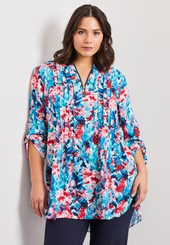 Roll Tab Zip Front Tunic