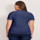 V-Neck Short Sleeve Graphic Tee image number null