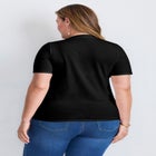 V-Neck Short Sleeve Graphic Tee image number null