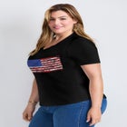 V-Neck Short Sleeve Graphic Tee image number null