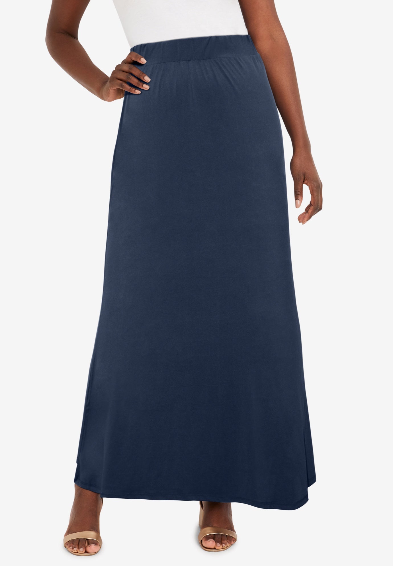 Stretch Knit Maxi Skirt image number 0