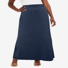Stretch Knit Maxi Skirt image number null