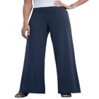 Stretch Knit Wide Leg Pant image number null