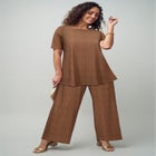 Stretch Knit Wide Leg Pant image number null