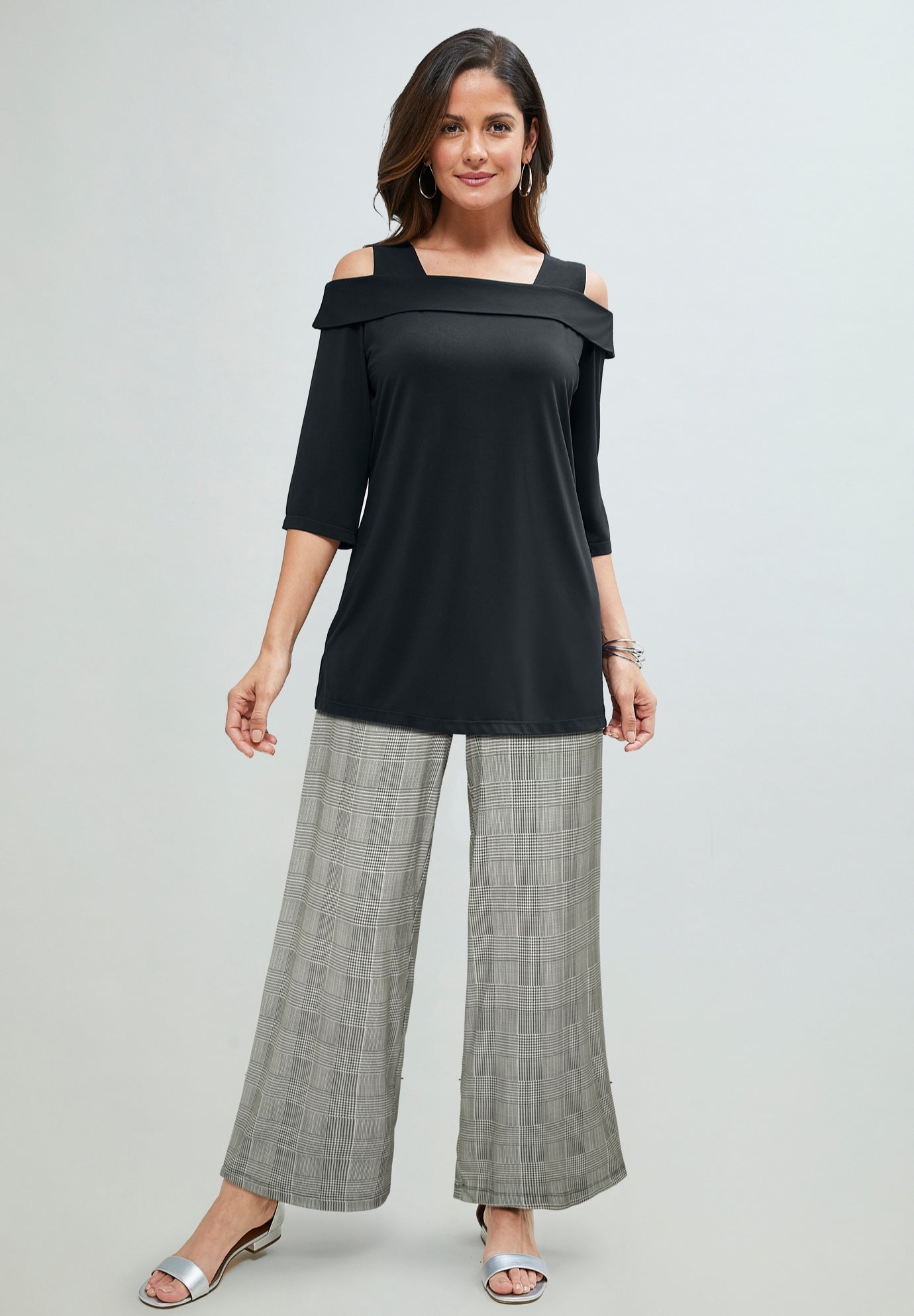 Stretch Knit Wide Leg Pant image number 1