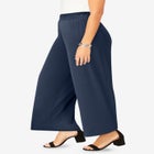 Stretch Knit Wide Leg Pant image number null