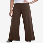 Stretch Knit Wide Leg Pant image number null