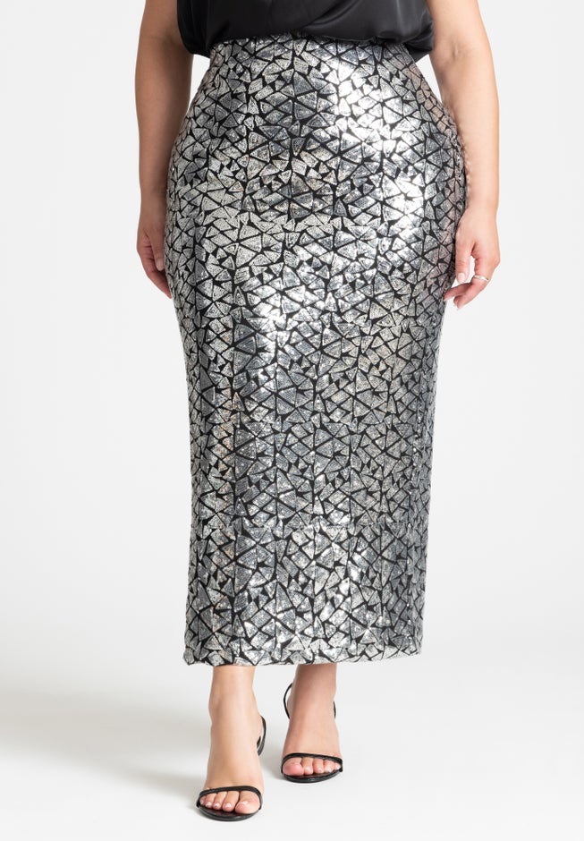 Maxi Sequin Skirt image number null