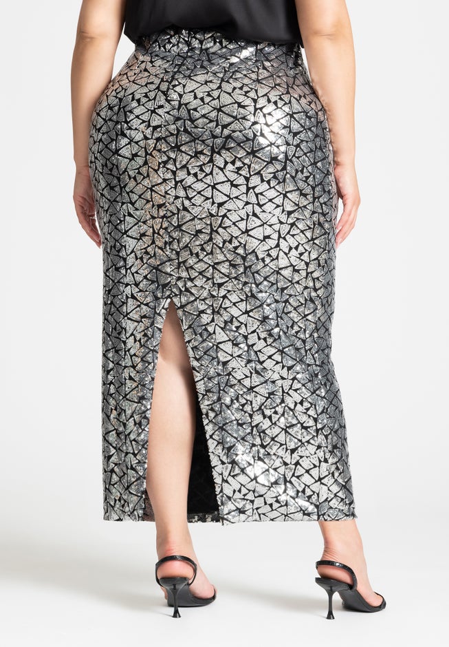 Maxi Sequin Skirt image number null
