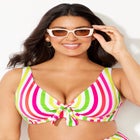 Cup Sized Tie Front Underwire Bikini Top image number null