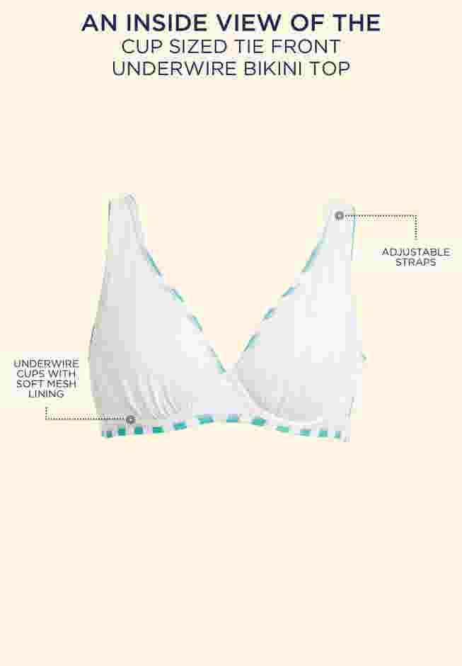 Cup Sized Tie Front Underwire Bikini Top image number 4