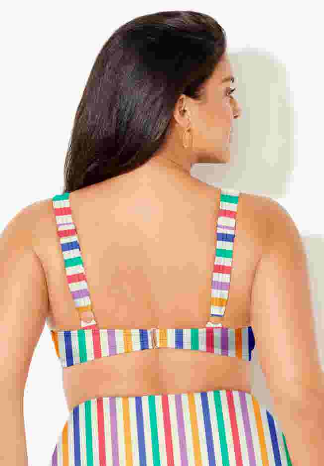 Cup Sized Tie Front Underwire Bikini Top image number 1