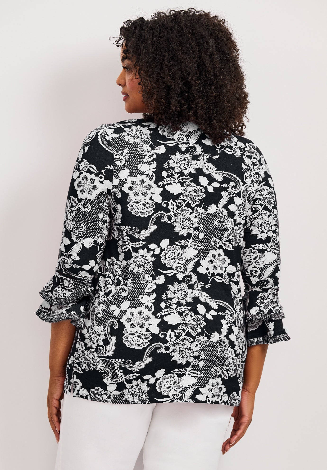 Tiered Ruffle Sleeve Top image number 1